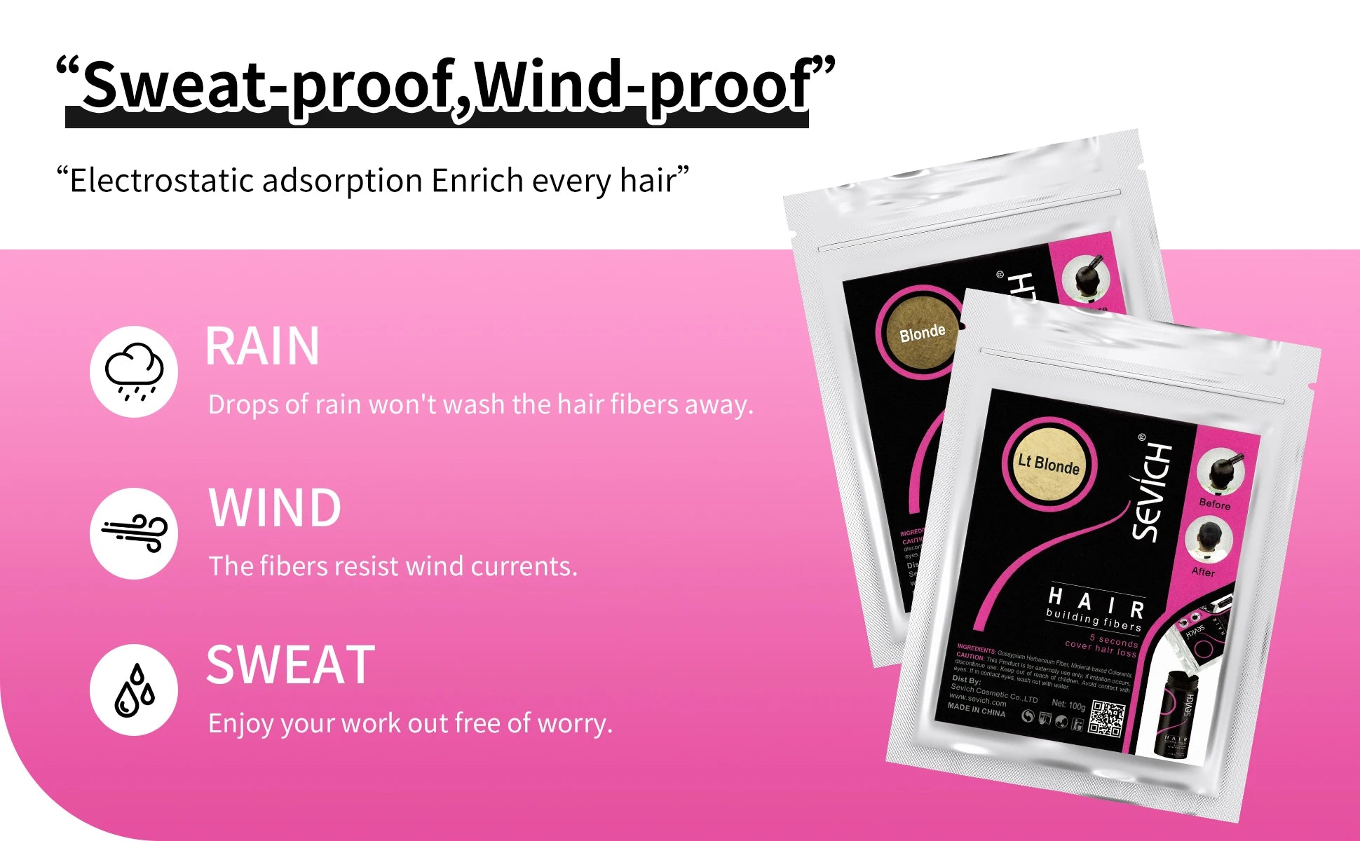 Sevich Hair Building Fibers For Men & Women Dark Brown 25g Fill In Fine Or Thinning Hair Instantly Thicker Fuller Looking Hair