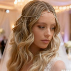 Bohemia Crystal Head Chain for Women Wedding Hair Accessories Elegant Headpiece Bling Bridal Forehead Chain Indian Jewelry
