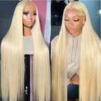 613 Honey Blonde 250% Density 13x6 HD Transparent Lace Front Human Brazilian Hair Wigs For Women Straight 13x4 Lace Frontal Wig
