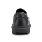 FitVille Men Wide Fit Leather Slip On Casual Loafers, Lightweight Arch Support Walking Shoes, Orthopedic Pain Relief Shoes for Swollen Feet & High Instep