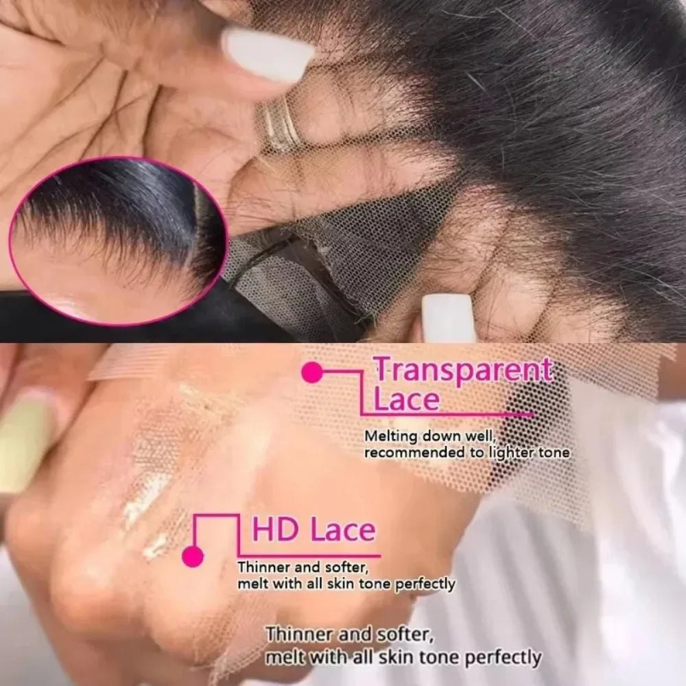 36 40 Inch 200 Density Frontal Wig For Black Women Brazilian Wigs Human Hair 5x5 Bone Straight HD Transparent Lace Front Wigs