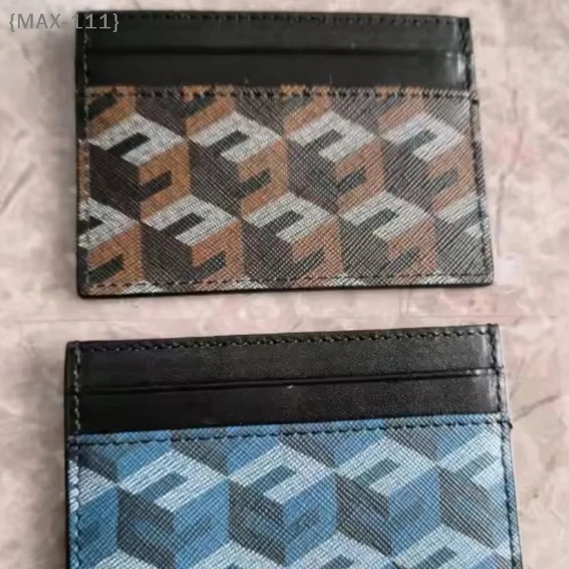 【MAX-111】Classic Fashion 3D Pattern Design Multi-Functional Leather Card Holder Protection Clip Wallet【W1】