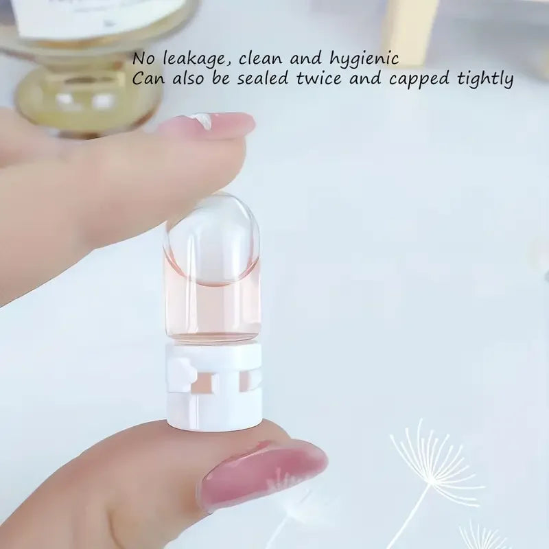 10pcs Clear Leak-Proof Travel Bottle for Makeup Remover & Lotion, Portable Dispenser with Flip-Top Essence Bottled Separately