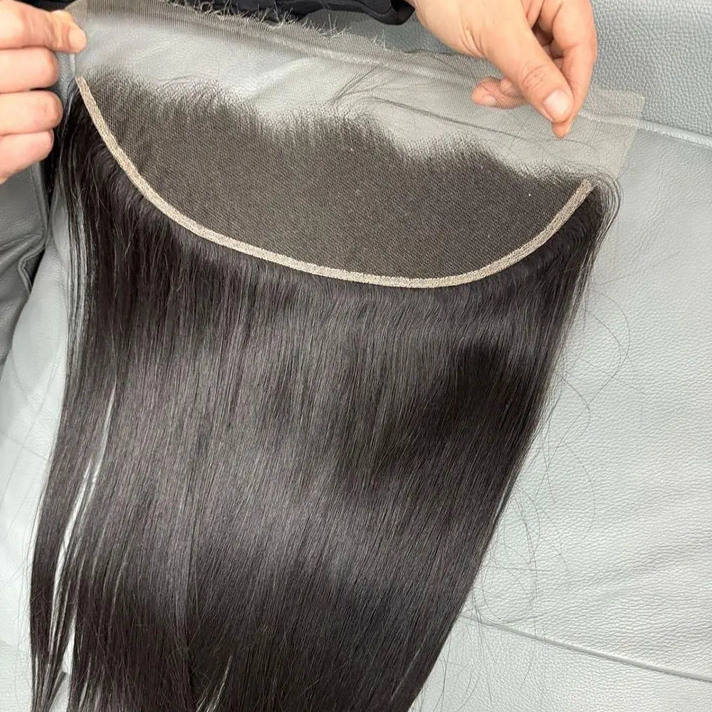 13x4 Lace Frontal Brazilian Straight Human Hair 5x5 Lace Closures Only Pre Plucked Natural Color Remy Hair 8-22 Inch