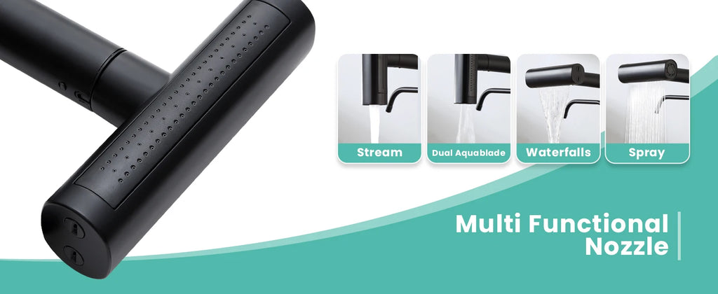 3 Way Pure Water Filter Kitchen Faucets Black Pull Out Filter Kitchen Sink Faucet Hot Cold Mixer Tap Pull Down Kitchen Faucet