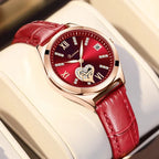 RUIXINE Fashion Woman Watches Waterproof Luminous Date Leather Quartz Wristwatch Elegant Dress Ladies Watch For Woman's Gift