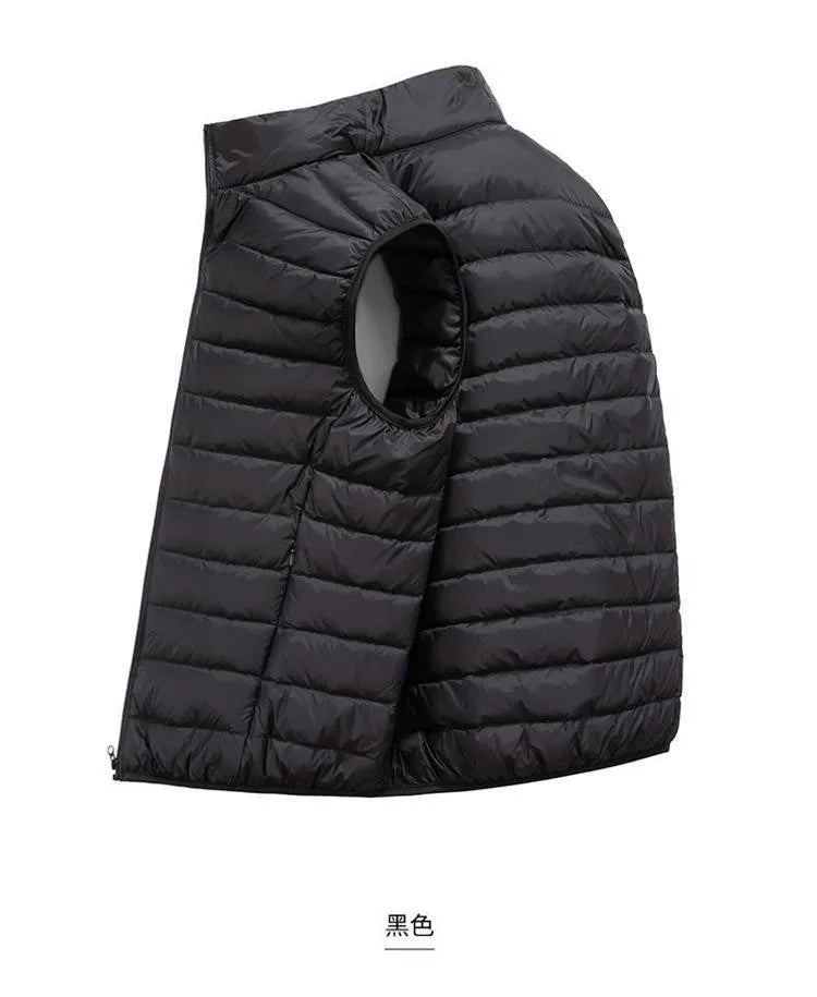 Men' Sleeveless Vest Jackets Winter Fashion Male Cotton-Padded Vest Coats Men Stand Collar Warm Waistcoats Clothing