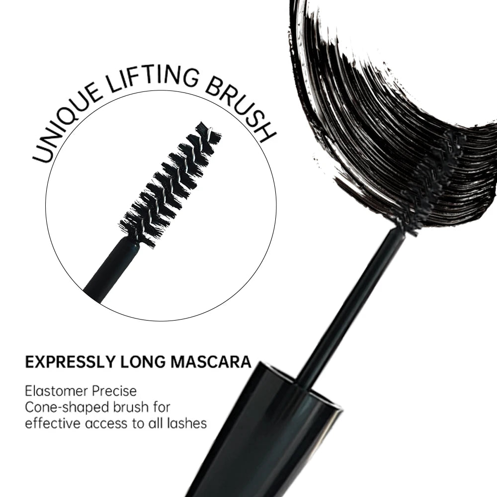 JUJU DREAM 4D Black Waterproof Fiber Mascara，Volumizing, Lengthening, Curling, Waterproof Eye Makeup Cosmetic