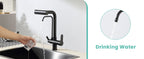 3 Way Pure Water Filter Kitchen Faucets Black Pull Out Filter Kitchen Sink Faucet Hot Cold Mixer Tap Pull Down Kitchen Faucet