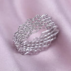 Simple Geometry Fashion Stainless Steel Open Rings For Women Men Accessories Silver Color Heart Sun Round Blank Base DIY Anillos
