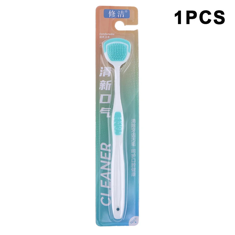 1/5PCS Tongue Scraper Soft Silicone Cleaning Tongue Toothbrush Oral Cleaner Brush Mouth Fresh Breath Scraping Hygiene Care Tools