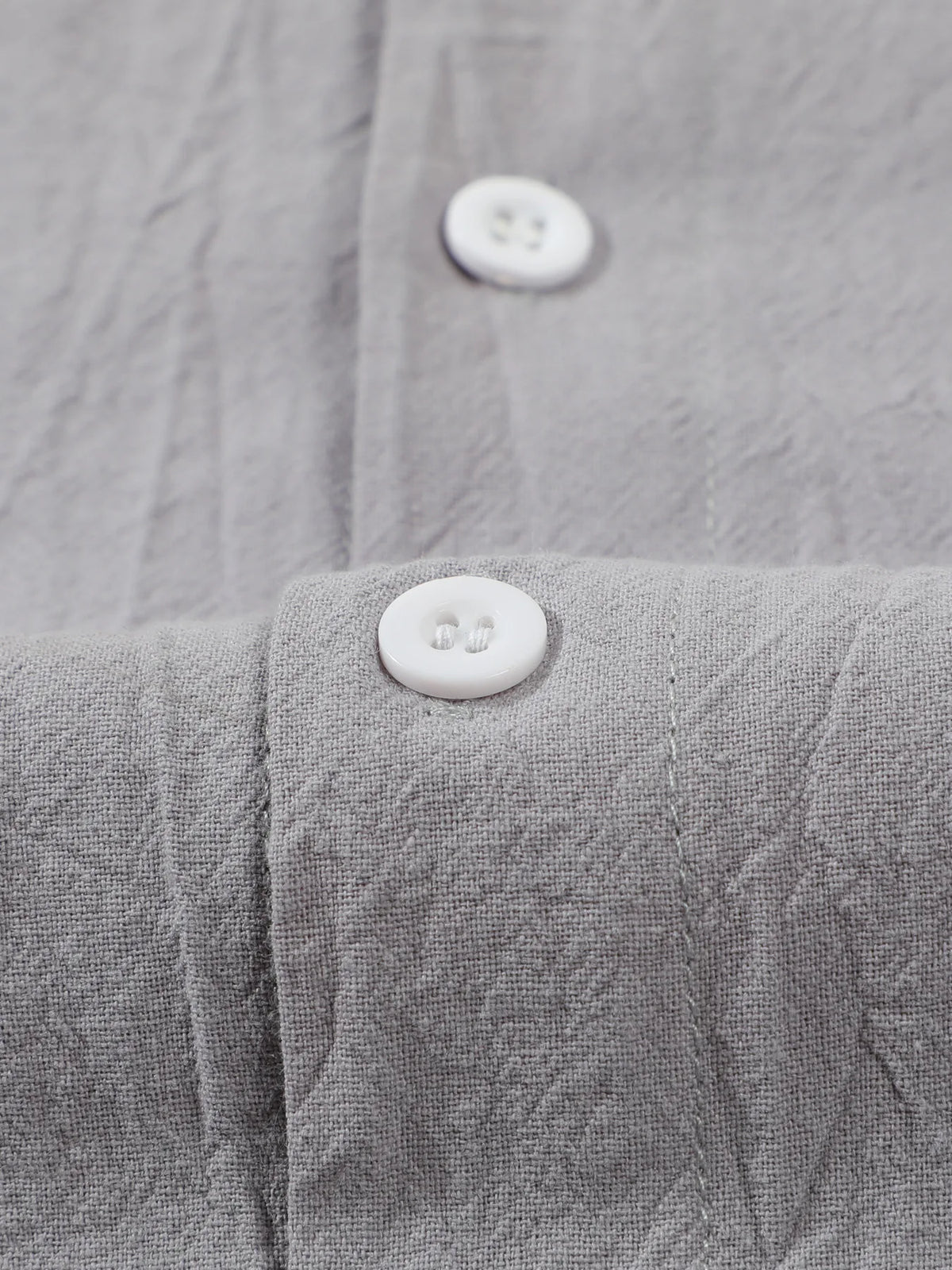Autumn men's clothing 2025 new item men's solid color cotton and linen shirt stand up collar cardigan long sleeved casual busine