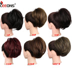 Synthetic Short 10 Inch Straight Claw Clip Ponytail Extensions Blonde Black False Layered Pony Tails Hair Pieces For Women