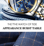 BINBOND 2pcs Couple Watches Fashion Top Brand Men Ladies for Quartz Watch Lover Waterproof Stainless Steel Watch Valentine Gift