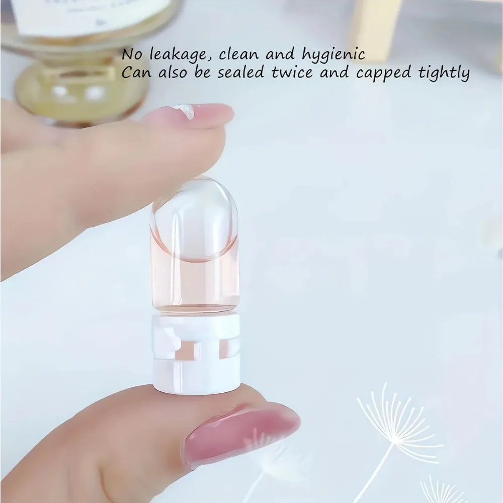 2/5PCS Clear Leak-Proof Travel Bottle for Makeup Remover & Lotion Containers Dispenser with Flip-Top Essence Bottled Separately