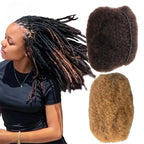 Brazilian QVR Afro Kinky Bulk Human Hair For Braiding Dreadlock Hair 50g/pc Virgin Natural Brown Remy Human Hair Debut Extension