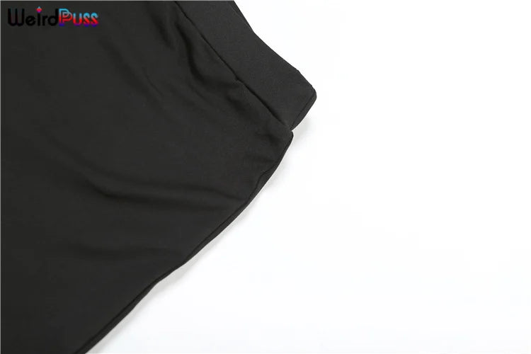 Weird Puss Sporty Casual 2 Piece Set Women Tracksuit Hooded Zip Crop Tops+Leggings Fitness Soft Stretch Streetwear Activity Suit