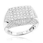 Ofertas Hip Hop Style Trendy Men Rings Copper Ring Iced Out Bling Pave Cubic Zirconia Geometry Ring Charms