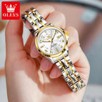 OLEVS elegant ladies' watches fashion trend 30m waterproof quartz watch for women calendar brand luminous genuine wristwatch