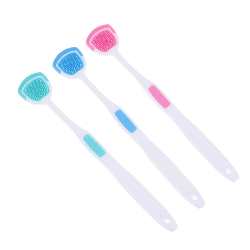 1/5PCS Tongue Scraper Soft Silicone Cleaning Tongue Toothbrush Oral Cleaner Brush Mouth Fresh Breath Scraping Hygiene Care Tools