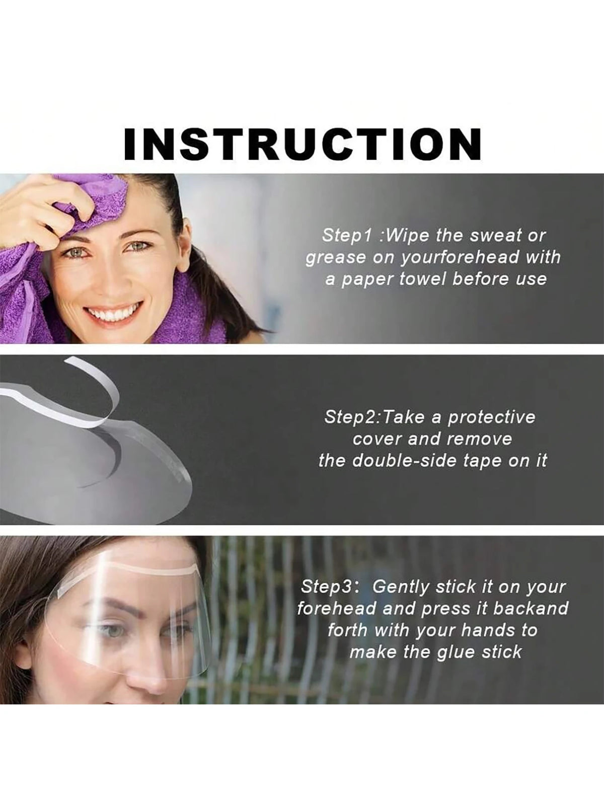 50 Disposable Hair Salon Protective Face Shields, Transparent Eye Protection Suitable for Bangs Trimming and Hair Spray Application, Waterproof Face Shields Suitable for Micro-Needle Embroidery and Makeup, Professional Hairdr