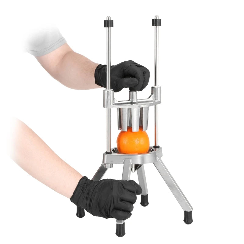 8-Section Fruit Cutting Machine Stainless Steel Retractable Commercial Vegetable Fruit Dicing Machine for Home Bar Restaurant