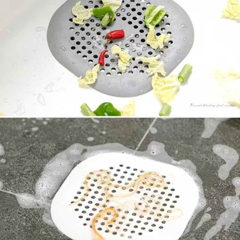 1pc Sink Anti Clogging Artifact Floor Drain Cover Bathroom Hair Filter Kitchen Sink Drain Hair Filter Mesh Cover TPR