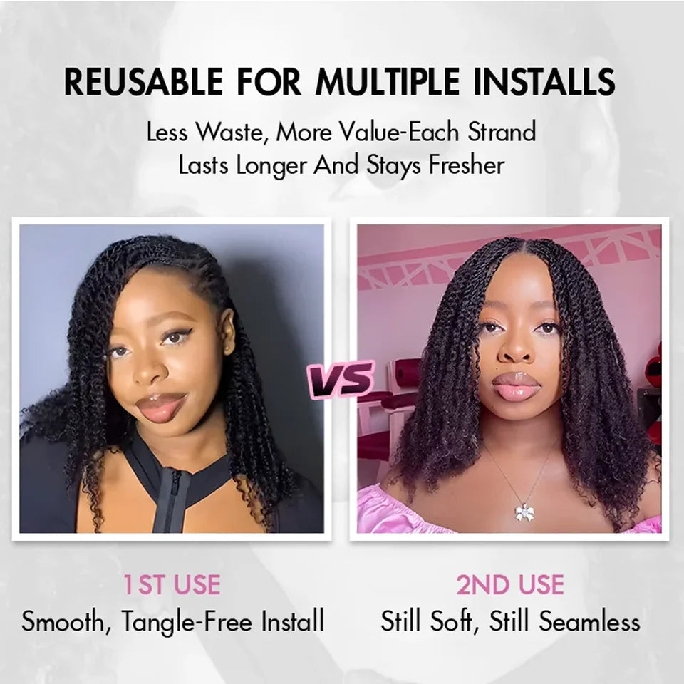 QVR Afro Kinky Bulk Hair No Attachment 50g Afro Curly Bulk 100% Human Hair Unprocessed Virgin Remy Braiding Hair for Dreadlocks