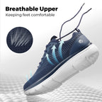 FitVille Men's Walking Shoes Lightweight Wide Men Sneakers Comfortable Casual Sports Running Shoes for Men for Plantar Fasciitis