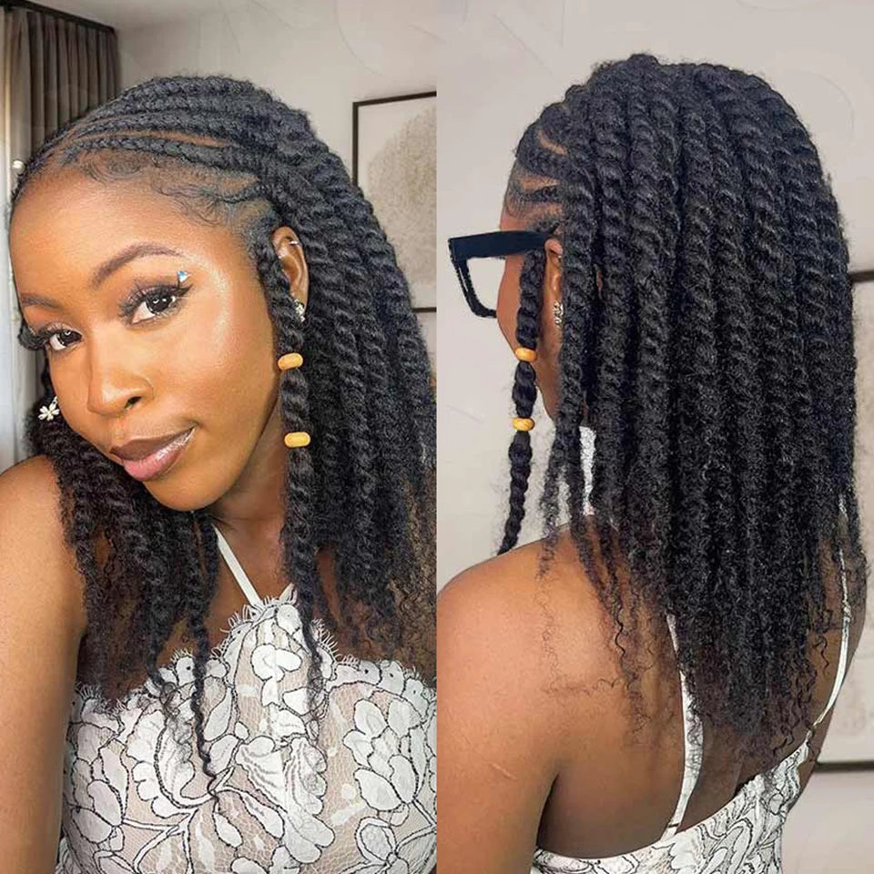 Brazilian QVR Afro Kinky Bulk Human Hair For Braiding Dreadlock Hair 50g/pc Virgin Natural Brown Remy Human Hair Debut Extension