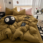 Cozy Bedding Set 3Pcs,1 Duvet Cover with Zipper Closure,2 Pillowcases,Solid Color,Super Soft, Machine Washable, Colorfast