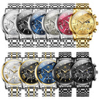 OLEVS 2892 Mens Watch Original Business Quartz Watch Moon Phase Multifunctional Chronograph Watches For Men With Box Reloj New