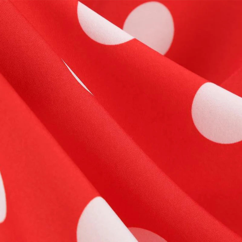 Polka Dot 50s 60s Vintage Dress Women Elegant Belted Robe Women Retro Rockabilly Prom Wedding Party Princess Dress