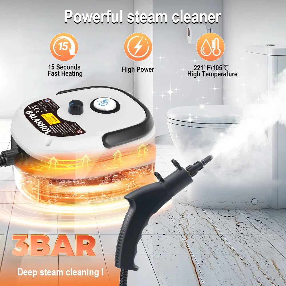 Pressure Steam Cleaner Portable Handheld Cleaner Air Conditioner Kitchen Car Hood Steam Cleaning Machine Household High