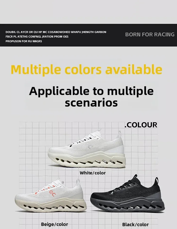 Men's Running Shoes Breathable Mesh Shock Absorption Hollow Out Sole Lightweight Sports Sneakers Non-slip Walking Shoes