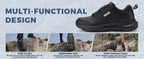 FitVille Extra Wide Hiking Shoes Waterproof Outdoor Non-slip Trail Climbing Shoes for Men Work Casual Sneakers Breathable