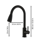 Stainless Steel Lead-Free Environmentally Friendly Kitchen Composite Pull-Out Faucet (Black) With Second Level Water Outlet