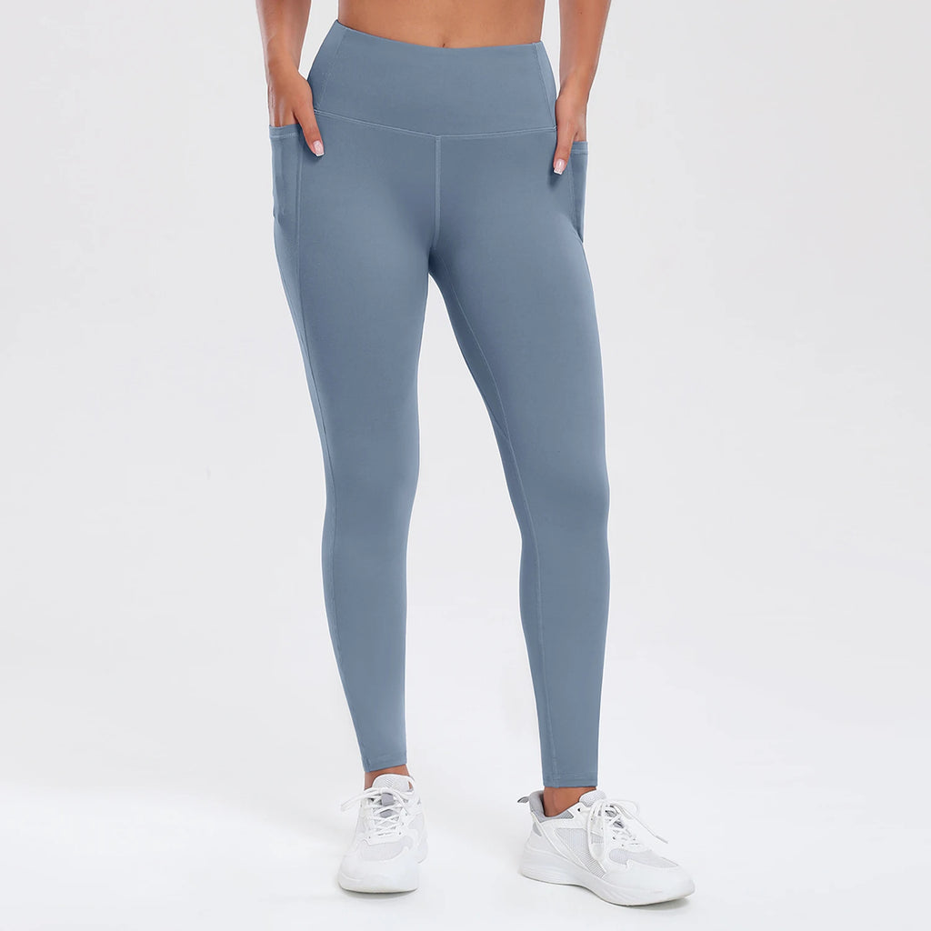 Women Yoga Pants with Pockets Butt Lifting Tummy Control Sports Leggings High Waist Fitness Tights Gym Clothing Sportswer