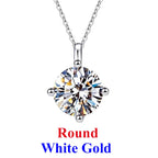 DJMAX Heart&Oval&Emerald Moissanite Necklace 925 Sterling Silver Chains Stylish and Elegant Women's Moissanite Diamond Necklace