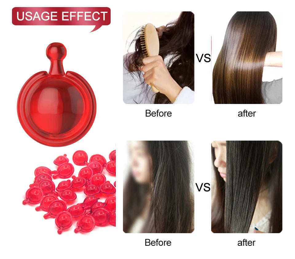 Mix Hair Vitamin Capsule Fast Repairing Maltreated Frizzy Hair Silky Moisturizing Hair Oil  Nourishing Keratin Complex Serum Oil