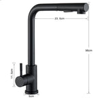Black Pull Out Kitchen Sink Faucet Deck Mounted Stream Sprayer Kitchen Mixer Tap Bathroom Kitchen Hot Cold Tap