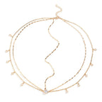 Fashion Boho Crystal Head Chain Wedding Hair Accessories Elegant Headpiece Bling Bridal Forehead Chain for Women Girls