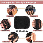 10-16Inch Natural 4C Afro Kinky Curly Bulk Human Hair Extensions No Weft Brazilian Remy Bulk for Locs Braiding Hair