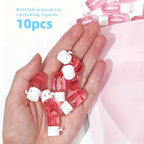 10pcs Clear Leak-Proof Travel Bottle for Makeup Remover & Lotion, Portable Dispenser with Flip-Top Essence Bottled Separately