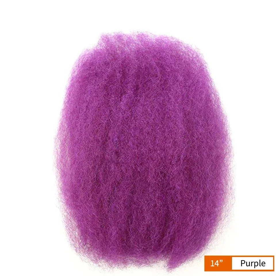 QVR Afro Kinky Bulk Hair No Attachment 50g Afro Curly Bulk 100% Human Hair Unprocessed Virgin Remy Braiding Hair for Dreadlocks