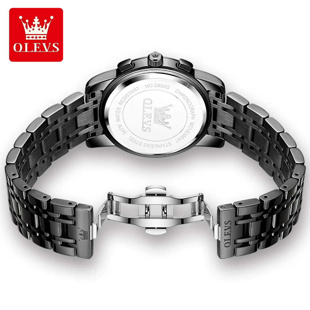 OLEVS Brand Watch Trendy Personalized Fashion Waterproof Luminous Quartz Men's Watch 2892
