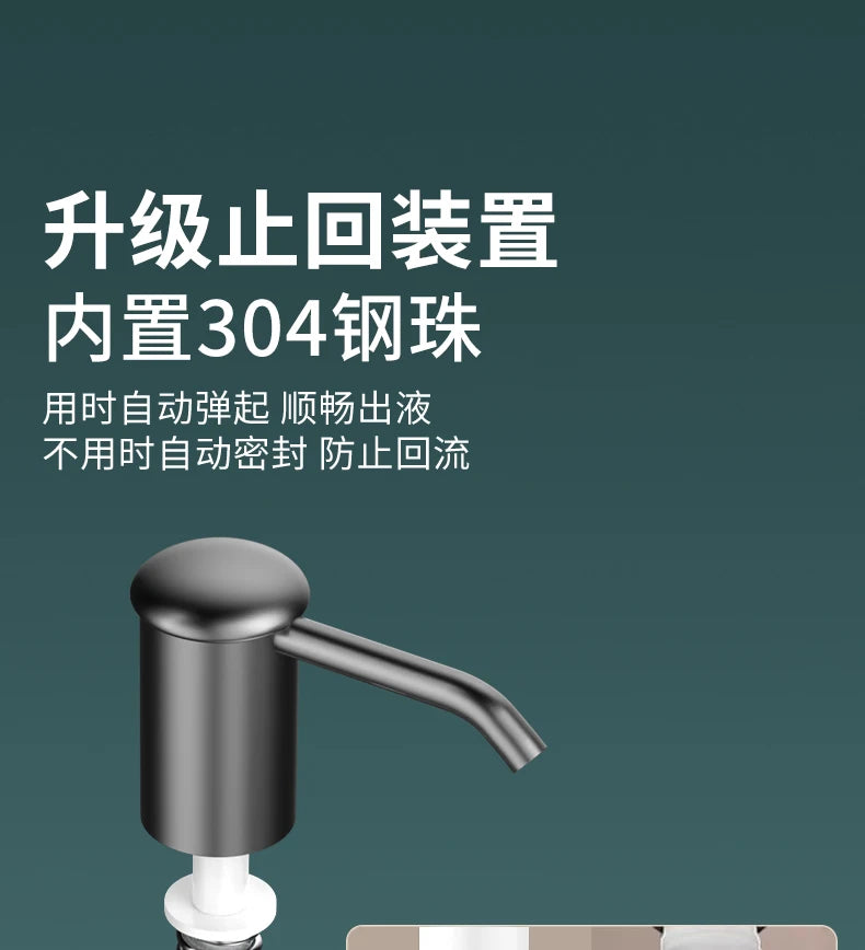 Kitchen Counrtertop Dishes Dispenser with Extention Tube Hand Press Soap Liquid Pump Plastic Soap Dispenser for Sink Accessories