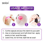30Pcs Anti Hair Loss Hair Vitamin Capsule Oil Keratin Complex Oil Smooth Silky Hair Serum Hair Mask Repair Frizz Damaged Sevich