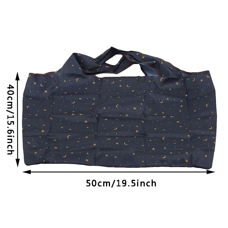 Fashion Big Thick Oxford Large Tote Eco-Friendly Reusable Portable Shoulder Women's Handbags Folding Pouch Shopping Bag Foldable