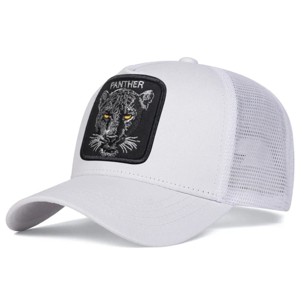 Unisex PANTHER Embroidery Baseball Net Caps Spring and Summer Outdoor Adjustable Casual Hats Sunscreen Hat Sports Cap